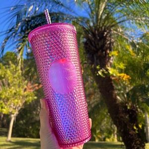 Starbucks Disney 50th Anniversary Pink Studded Iridescent Tumbler